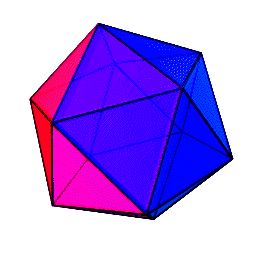 The bluetongue virus core resembles an icosahedron